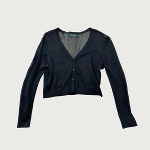 Sheer Cropped Cardigan
